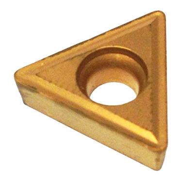 Imagem de HHIP 6004-6142 TCMT-432 Tin Coated C5 Triangle Positive Rake Carbide Insert, 1/2" IC
