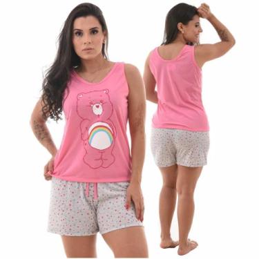 Imagem de Pijama Feminino Curto Verão Camiseta Baby Doll E Short Doll Malha Esta