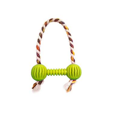 Imagem de Brinquedo Art Injet Halteres Vazado com Corda para Cães - Cores Sortidas - Médio
