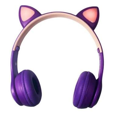 Imagem de Headphone Gatinho Orelha De Gato Com Led Fone De Ouvido