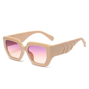 Imagem de Óculos de sol de olho de gato quadrado pequeno fashion para mulheres Óculos de sol de personalidade fashion para homens Óculos de sol versáteis, 5, tamanho único