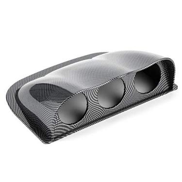 Imagem de Medidor de traço, haste universal de calibre triplo de 5 cm, 3 furos, suporte de montagem de painel (estilo de fibra de carbono)