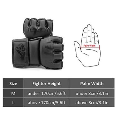 Imagem de Tingpai Luvas de boxe masculinas fe nas luvas de boxe com palma aberta saco de pancadas luvas pa boxe ki boxing sparring muay ai