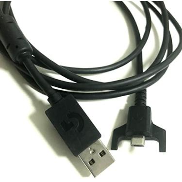 Imagem de Wadetong Cabo micro USB para teclado mecânico Logitech G PRO para jogos/mouse pad de carregamento sem fio Logitech G Powerplay