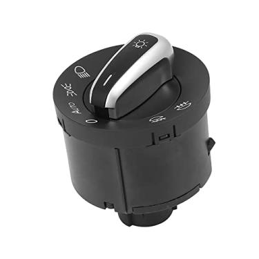 Imagem de A ABSOPRO Interruptor de farol 3C8941431XSH interruptor de cabeça para controle do lado do motorista dianteiro para Volkswagen Jetta 2006-2009 Plástico Preto