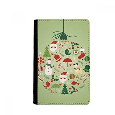 Imagem de Carteira de Natal Papai Noel boneco de neve árvore verde porta-passaporte Notecase Burse capa porta-cartão, Multicolor