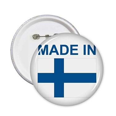 Imagem de Feito na Finlândia, Country Love, alfinetes redondos, emblema, botão, decoração, acessório, 5 peças