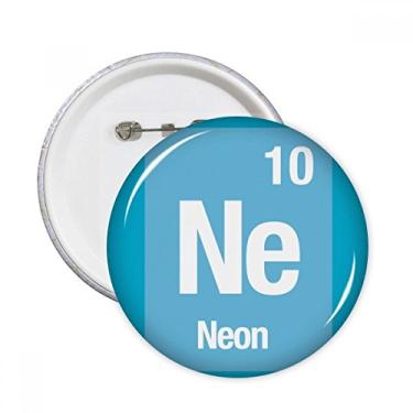 Imagem de Ne Neon Chemical Element Science Alfinetes redondos Emblema Botão Decoração Acessório 5 peças