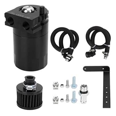 Imagem de Aramox Separador de óleo de ar Oil Catch, Oil Catch Can com filtro de respiração de substituição para Raptor Expedition (Preto)
