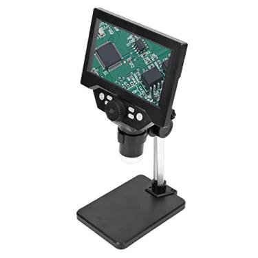 Imagem de Microscópio Digital, Suporte Removível LCD Moeda Microscópio 5,5 Polegadas Com 8 Luzes LED para Gravação Fina para Computador