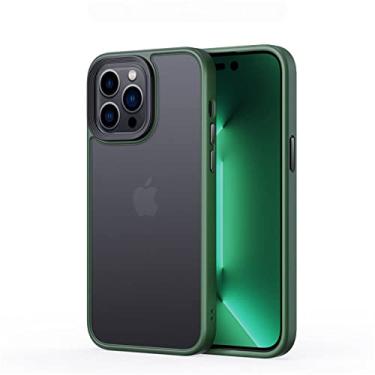 Imagem de Capa original para iPhone 13 14 para iPhone 11 12 Pro Max XR X XS Max 8 7 Plus Estojo protetor translúcido fosco, verde militar, para iPhone 13Pro Max