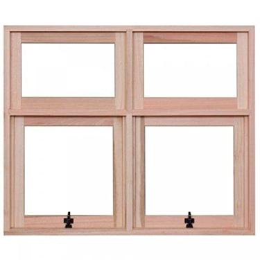 Imagem de Janela Maximar Vidros Inteiros 2 Módulos Fixos Superiores e 2 Módulos Móveis Inferiores Rondosul Natural