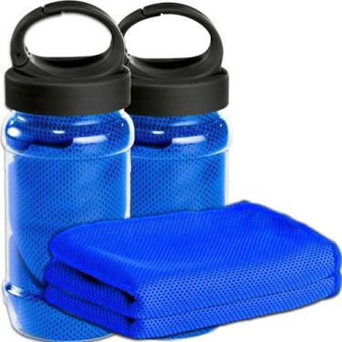 Imagem de Kit 2X Toalha Esportiva Gelada Refrescante Topget Azul