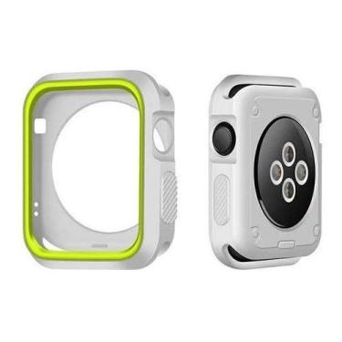Imagem de Capa Case Capinha Bumper Proteção Silicone Furos, Compatível com Apple Watch 42mm (38mm, Cinza Volt)