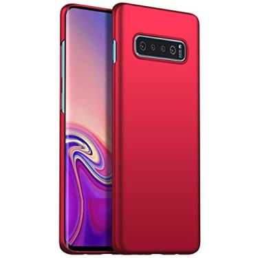 Imagem de Capa Capinha Protetora Para Galaxy S10 Normal Tela De 6.1 Polegadas Case Acrílica Fosca Ultra Fina, Luxuosa Premium Super Diferente - Danet (Vermelha)