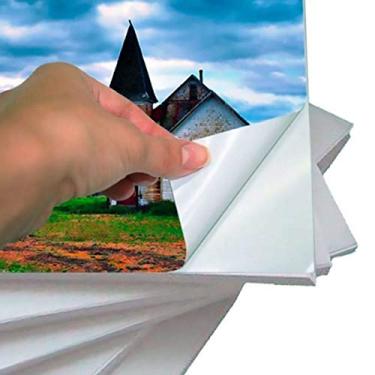 Imagem de Filme Adesivo Branco Glossy 135g A4 210mmx297mm com Brilho / 10 folhas