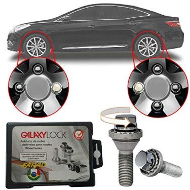Imagem de Trava Antifurto Anti Roubo de Roda Parafuso Porca Farad Galaxylock Hyundai Azera 2008 à 2017 Com Mais de 10.000 Segredos H1/M