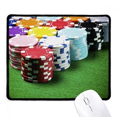 Imagem de Mouse pad para jogos de mesa verde Chip Mouse pad antiderrapante para escritório, bordas costuradas para presente