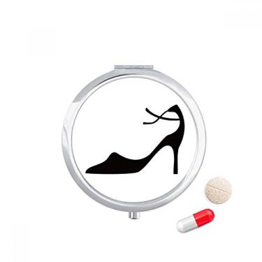 Imagem de Caixa de comprimidos de salto alto Simple Graphics com desenho preto e bolso para remédios