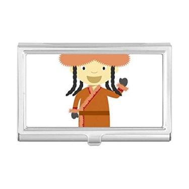 Imagem de Sorriso Sobretudo Mongólia Carteira com porta-cartões de visita com desenho animado
