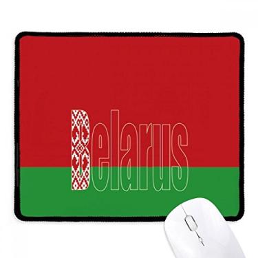 Imagem de Mousepad com nome da bandeira do país Belar Tapete de borracha para jogos
