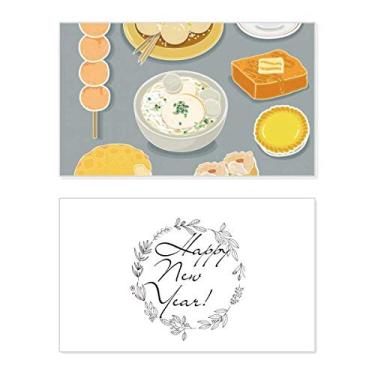 Imagem de Cartão de felicitações Hong Kong Culinária Local Comida Ano Novo Festival Mensagem Abençoada Presente