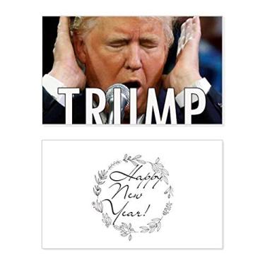 Imagem de American Against Great Angry Image Festival de Ano Novo Cartão de felicitações Bless Message Present