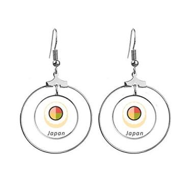 Imagem de Brincos tradicionais japoneses Maki de sushi pendurados com argola e argola