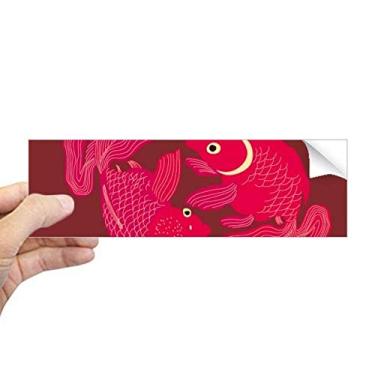 Imagem de DIYthinker Pintura de cultura japonesa de peixe vermelho retangular adesivo para janela notebook
