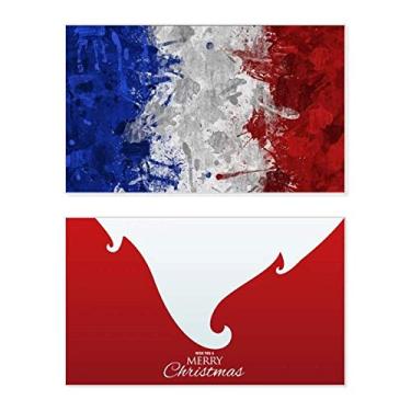 Imagem de Bandeira da França Country Culture Holiday Merry Christmas Cartões de parabéns Mensagem de Natal