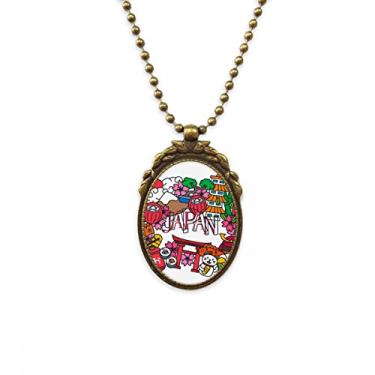 Imagem de DIYthinker Lucky Cat Sakura Japão, colar antigo de bambu, pingente de contas vintage