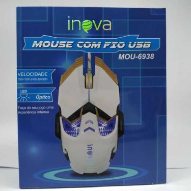 Imagem de Mouse Gamer Óptico Inova  C/Fio Usb Velocidade 3200 Mou-6938 Cores