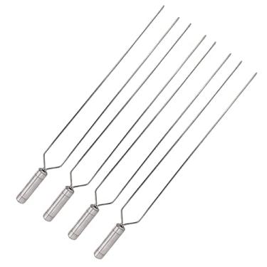 Imagem de Kit 4 Espetos Duplo De Inox 50cm Para Churrasco, Resistente