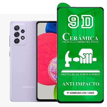 Imagem de Película Samsung Galaxy A52 A52S - 9D Cerâmica Protetora Resistente Anti Impacto Queda Choque Shock Flexível Nano Gel Compatível 3D 5D 100D