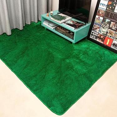 Imagem de Tapete Sala Quarto Felpudo Pelo Curto 200x150 verde