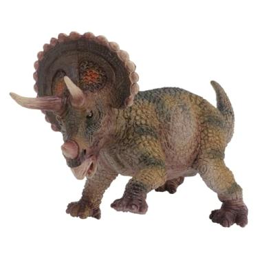 Imagem de Toyvian Acessórios 1 Unidade Modelo Triceratops Modelos Realistas De Dinossauros Estatueta De De Resina Estátuas De Animais De Jardim Figuras De Dragão Mini Dragões Móvel Animal Pvc Filho