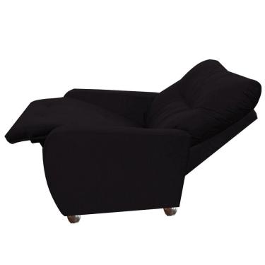 Imagem de Poltrona Para Extensão De Cílios Reclinável Suede Imperio Moderno Preto