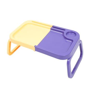 Imagem de LALAFINA Mesa De Computador Dobrável Bandeja De Servir Café Da Manhã Bandeja De Cama De Café Da Manhã Dobrável Bandeja De Cama Multiuso Bandeja De Mesa De Cabeceira Mesa Dobrável De