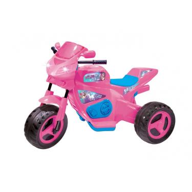 Moto Eletrica Infantil Banmoto 6v Rosa Meninas Com 2 Marchas