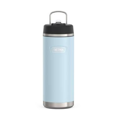 Imagem de THERMOS Série ICON, garrafa de água de aço inoxidável com tampa de palha, 946 ml, geleira