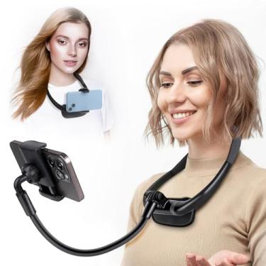 Imagem de Suporte para celular, pescoço, mãos livres, gaste flexível, para cama, para selfie em POV/vlog, universal, multifuncional, para telefone de 4,7'' a 6,7''