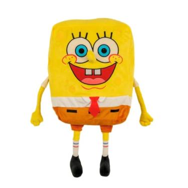 Imagem de Franco Collectibles Bob Esponja Calça Quadrada Kidult Roupa de Cama Super Macia Pelúcia Almofada Amiga, Tamanho Único, (Produto Licenciado Oficial)