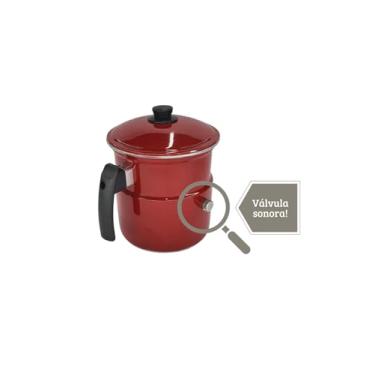 Imagem de Leiteira, Fervedor de Leite com Apito 2,0L alumínio na cor vermelha.