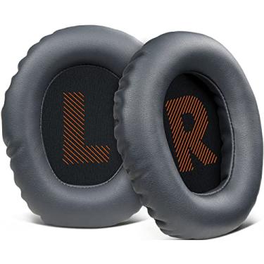 Imagem de SOULWIT Almofadas de Substituição Profissional para JBL Quantum 100 (Q100) Fones de Ouvido, Quantum 350 (Q350), Almofadas Auriculares com Espuma de Alta Densidade, Couro de Proteico - Titânio