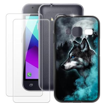 Imagem de MILEGOO Capa para Samsung Galaxy J1 Mini Prime + 2 peças protetoras de tela de vidro temperado, capa ultrafina de silicone TPU macio à prova de choque para Samsung Galaxy V2 (4 polegadas)