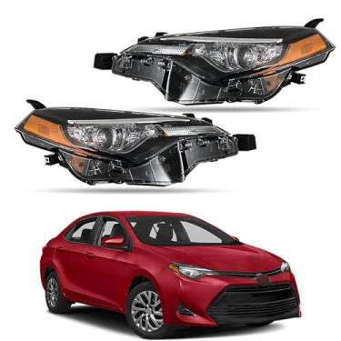 Imagem de labwork Conjunto de faróis de substituição para Toyota Corolla L/LE/LE ECO 2017-2019 Faróis dianteiros para lado do motorista e do passageiro