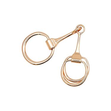 Imagem de Cualque Anéis de fivela de gravata para mulheres, estilo triangular com revestimento de cavalo para cachecóis, cachecol de seda, xale, camisetas para mãe (dourado)