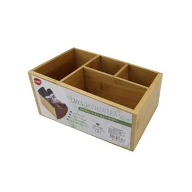 Imagem de Caixa Organizadora Bambu 21,5X14,5X10,2cm