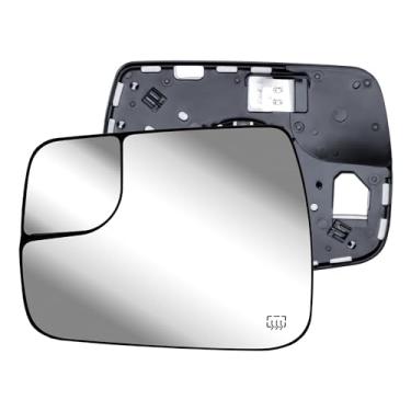 Imagem de Espelho retrovisor lateral esquerdo do motorista de substituição plano aquecido com vidro pequeno convexo e placa traseira para RAM 1500 de 2019 a 2024