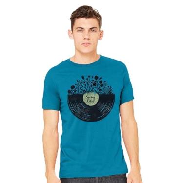 Imagem de TeeFury - Spring Vibes - Camiseta masculina com arte original, música,, Carvão, XXG